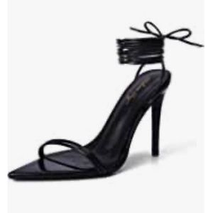 DELONIX REGIA LACE UP HIGH HEEL SANDALS POINTED TOE SIZE 8